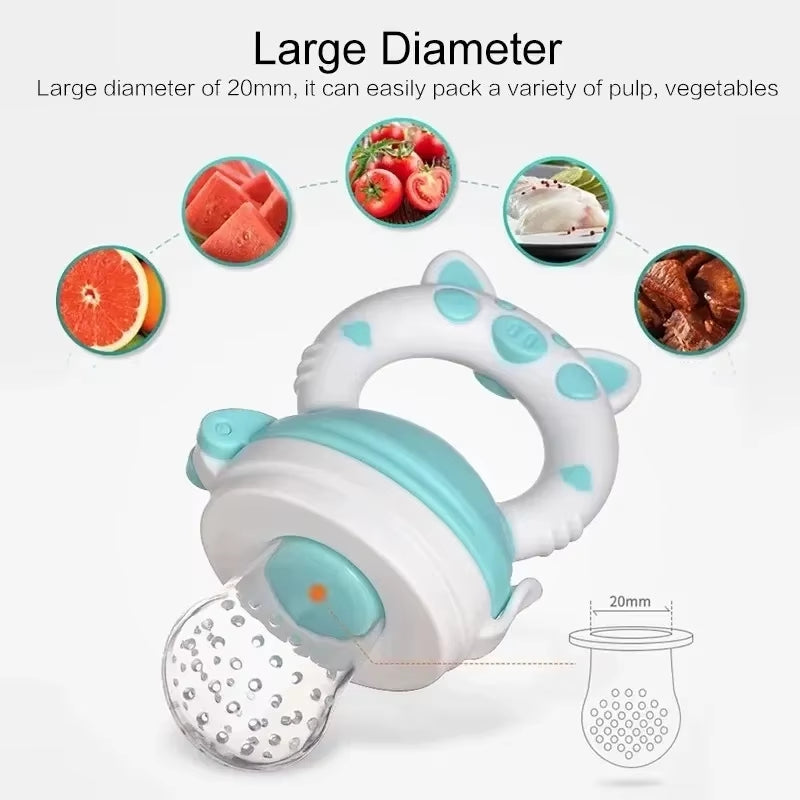 3 in 1 Baby Fruit Feeder Nipple Pacifier Fresh Food Fruit Milk Feeding Bottles Nibbler Learn Feeding Drinking Teething Pacifier