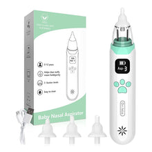 Load image into Gallery viewer, MAMIJOY Baby Nose Cleaner Silicone Adjustable Suction Electric Child Nasal Aspirator Safety Convenient Low Noise U90
