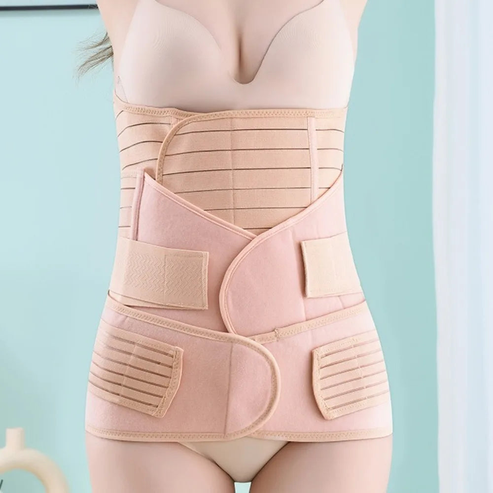 3Pcs Breathable Postpartum Belly Belt 