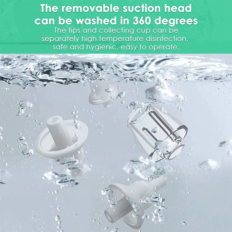 MAMIJOY Baby Nose Cleaner Silicone Adjustable Suction Electric Child Nasal Aspirator Safety Convenient Low Noise U90