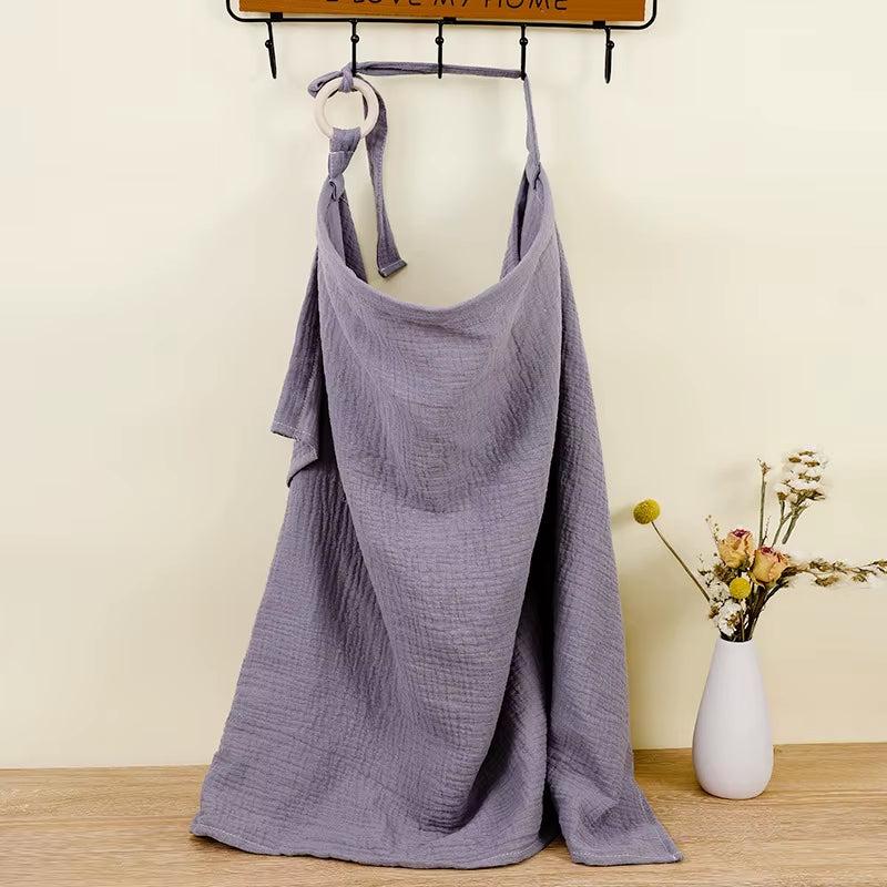 Breathable Baby Nursing Cover Maternity Breastfeeding Cover Cotton Muslin Baby Feeding Blanket Privacy Apron Stroller Blankets