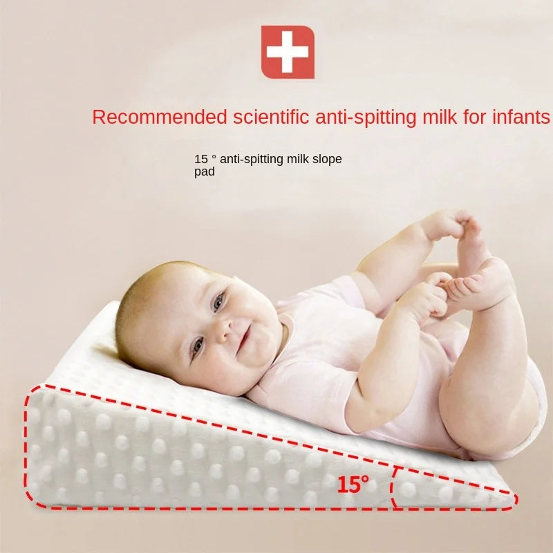 Baby Kawaii anti Spitting Milk Slope Cushion Pillow Newborn Memory Pillow Lightweight, Breathable Non Slip Baby Pillow