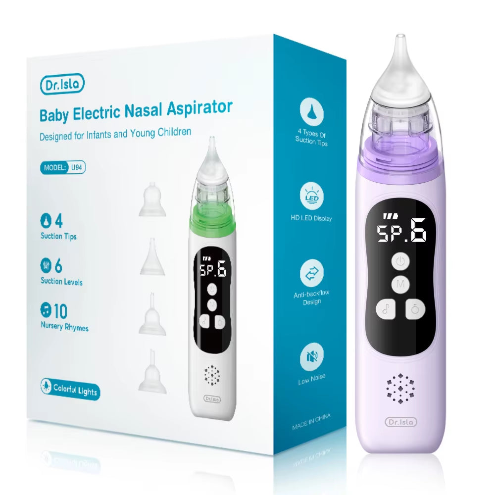 MAMIJOY Baby Nose Cleaner Silicone Adjustable Suction Electric Child Nasal Aspirator Safety Convenient Low Noise U90