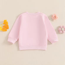 Load image into Gallery viewer, Autumn Family Matching Kids Girls Sweatshirt Long Sleeve Letter Bow Print Pullover Mom Pink Fall Clothes