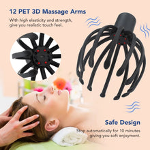 Load image into Gallery viewer, Electric Octopus Claw Scalp Massager Hands-Free 3 Level Head Massage LED Red Light 3D Wirelss Head Scratcher Massage Health Care