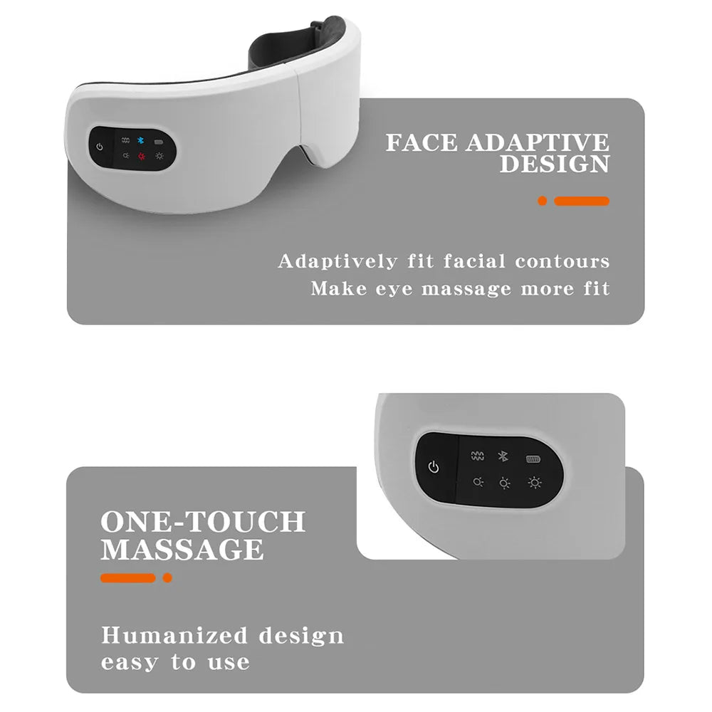 Smart Eye Massager with Heat and Compression