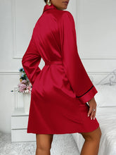 Load image into Gallery viewer, Women&#39;s Solid Silk Belted Robe