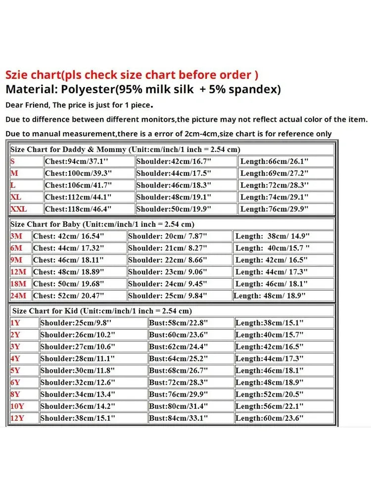 Dad Mom and Me Family Matching Set