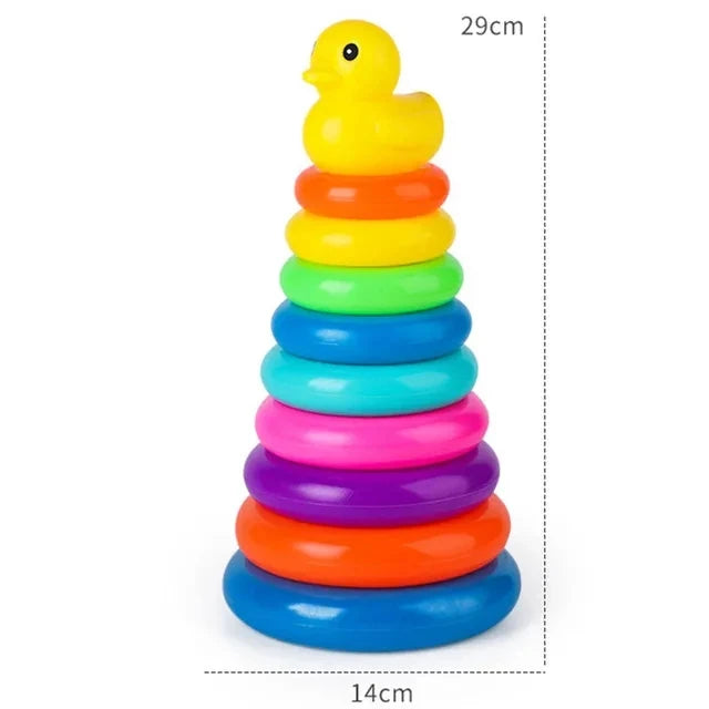 Motor Skill development Rotating Rainbow Tower Puzzle 