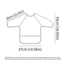 Load image into Gallery viewer, Elinfant 1PC Long Sleeve Bibs, Waterproof Feeding Bibs,Washable Burp Cloth,Coveralls Bibs,Easy to Clean,Wash-Free Eating Bibs