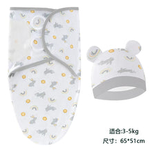 Load image into Gallery viewer, 0-6m Baby Swaddle/Blanket and Hat Set 