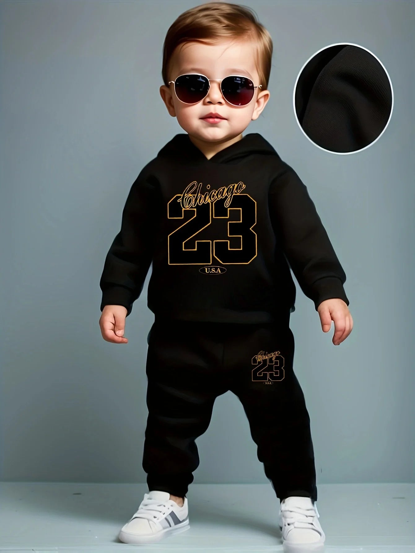 Baby Boy Long Sleeved Hooded Set
