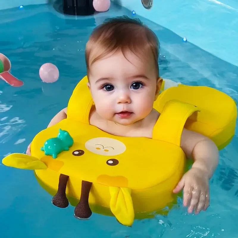 Non Inflatable Baby Swim Float with Seat & Shoulder Straps 