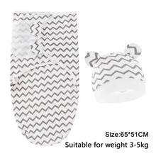 Load image into Gallery viewer, 0-6m Baby Swaddle/Blanket and Hat Set 