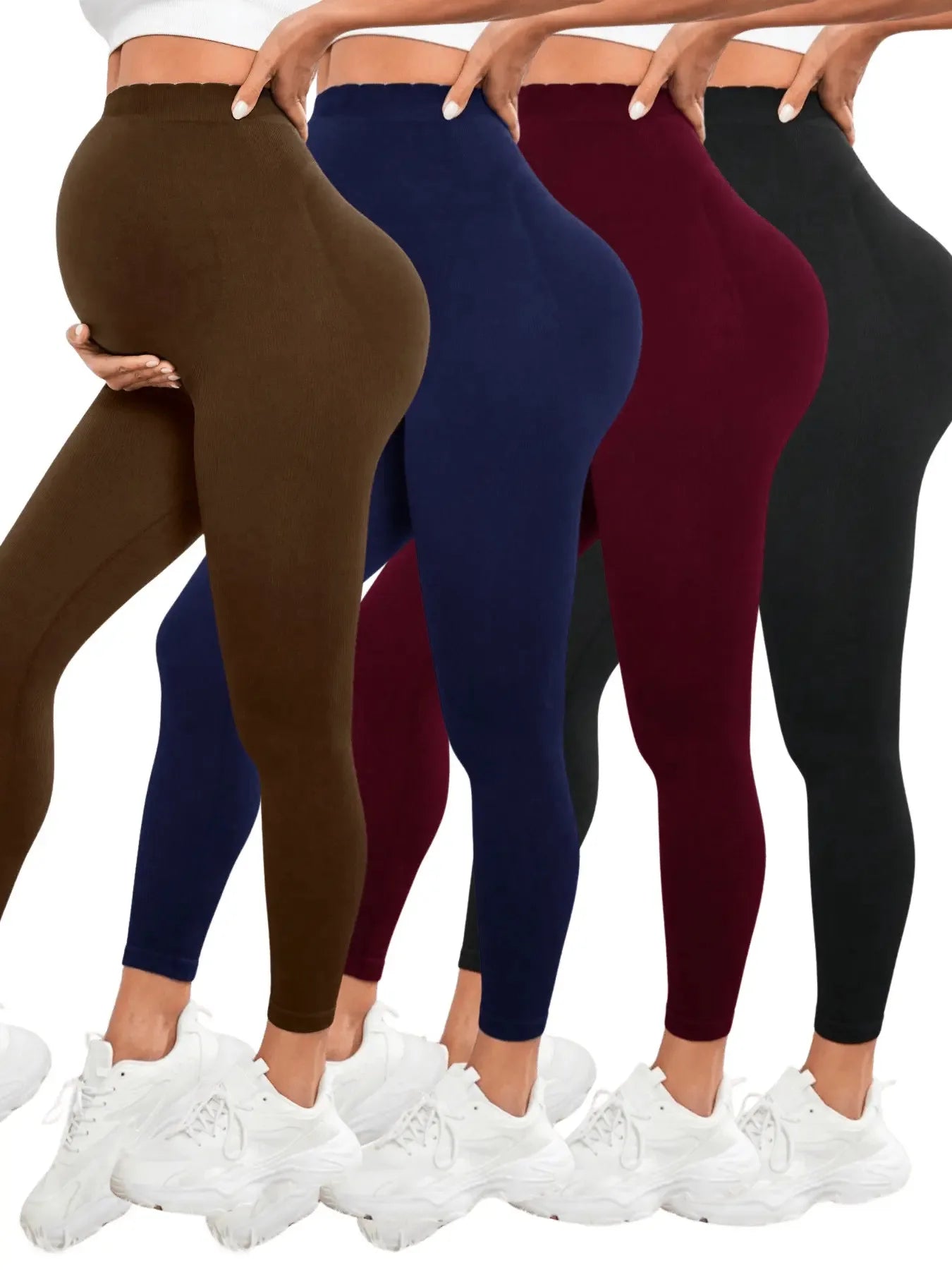 High Waist Pregnancy Leggings Maternity Clothes for Pregnant Women Belly Support Knitted Leggins Body Trousers