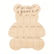 First Year Wooden Bear Milestone Tracker