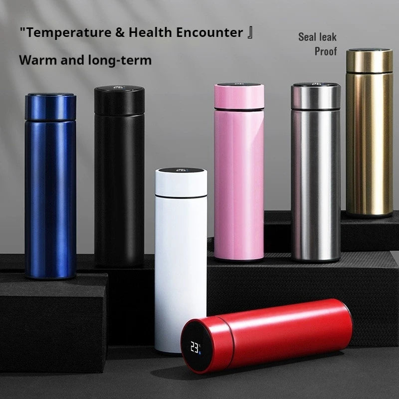 500ML Intelligent Cold and Heat Thermos Temperature Bottle