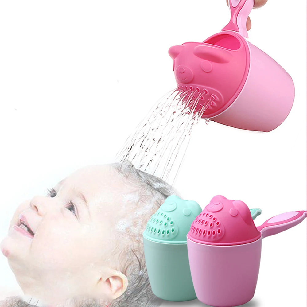 Children's Bathing Shampoo Cup - Cute Cartoon Baby Bath Caps and Hair Washing Tool