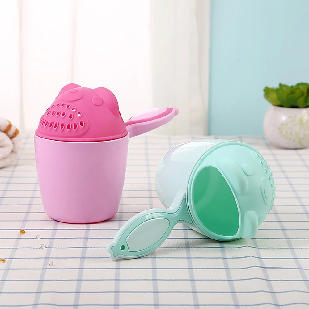 Children's Bathing Shampoo Cup - Cute Cartoon Baby Bath Caps and Hair Washing Tool