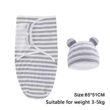 Load image into Gallery viewer, 0-6m Baby Swaddle/Blanket and Hat Set 