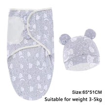 Load image into Gallery viewer, 0-6m Baby Swaddle/Blanket and Hat Set 