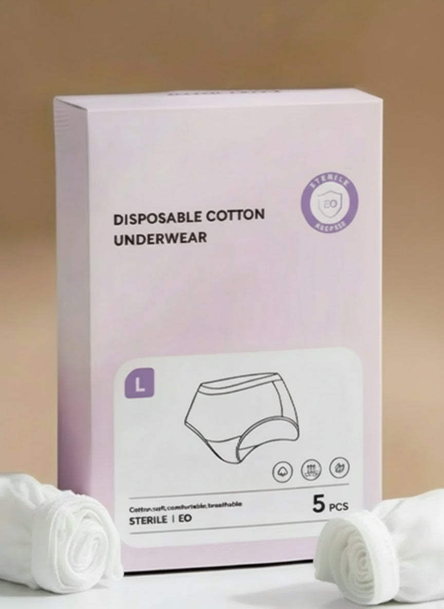 Premium Leak-Proof Women's Disposable Underwear, 5-Piece Set