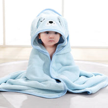Load image into Gallery viewer, Cartoon Animal Baby Bath Towels Soft Newborn Hooded Towel 