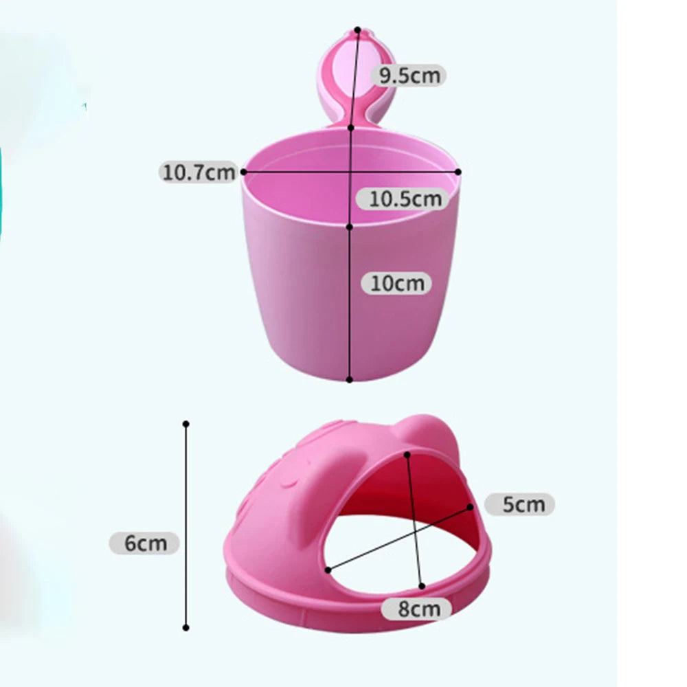 Children's Bathing Shampoo Cup - Cute Cartoon Baby Bath Caps and Hair Washing Tool