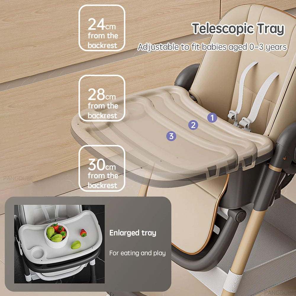 Reclining Baby High Chair for Feeding 