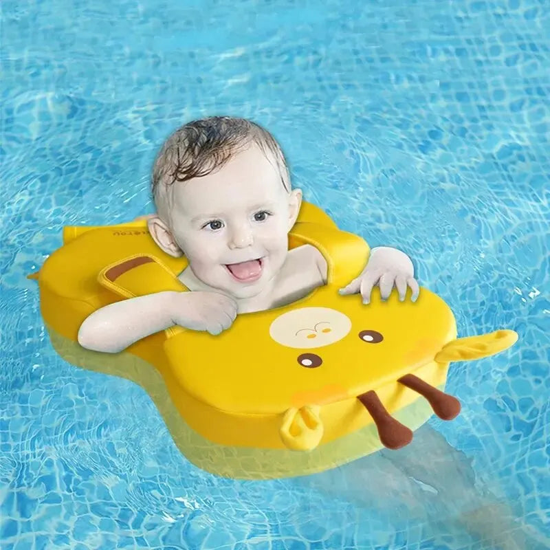 Non Inflatable Baby Swim Float with Seat & Shoulder Straps 