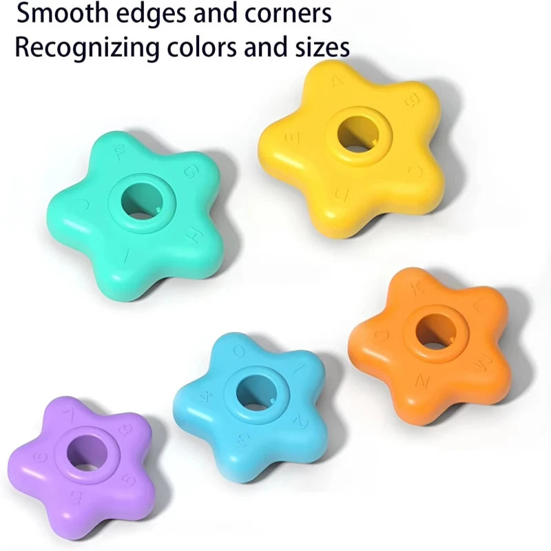 Motor Skill development Rotating Rainbow Tower Puzzle 