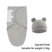 Load image into Gallery viewer, 0-6m Baby Swaddle/Blanket and Hat Set 