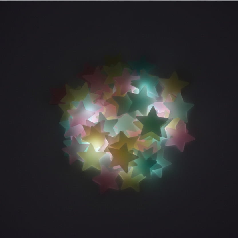 100PCS Glow-in-the-Dark Star Wall Stickers