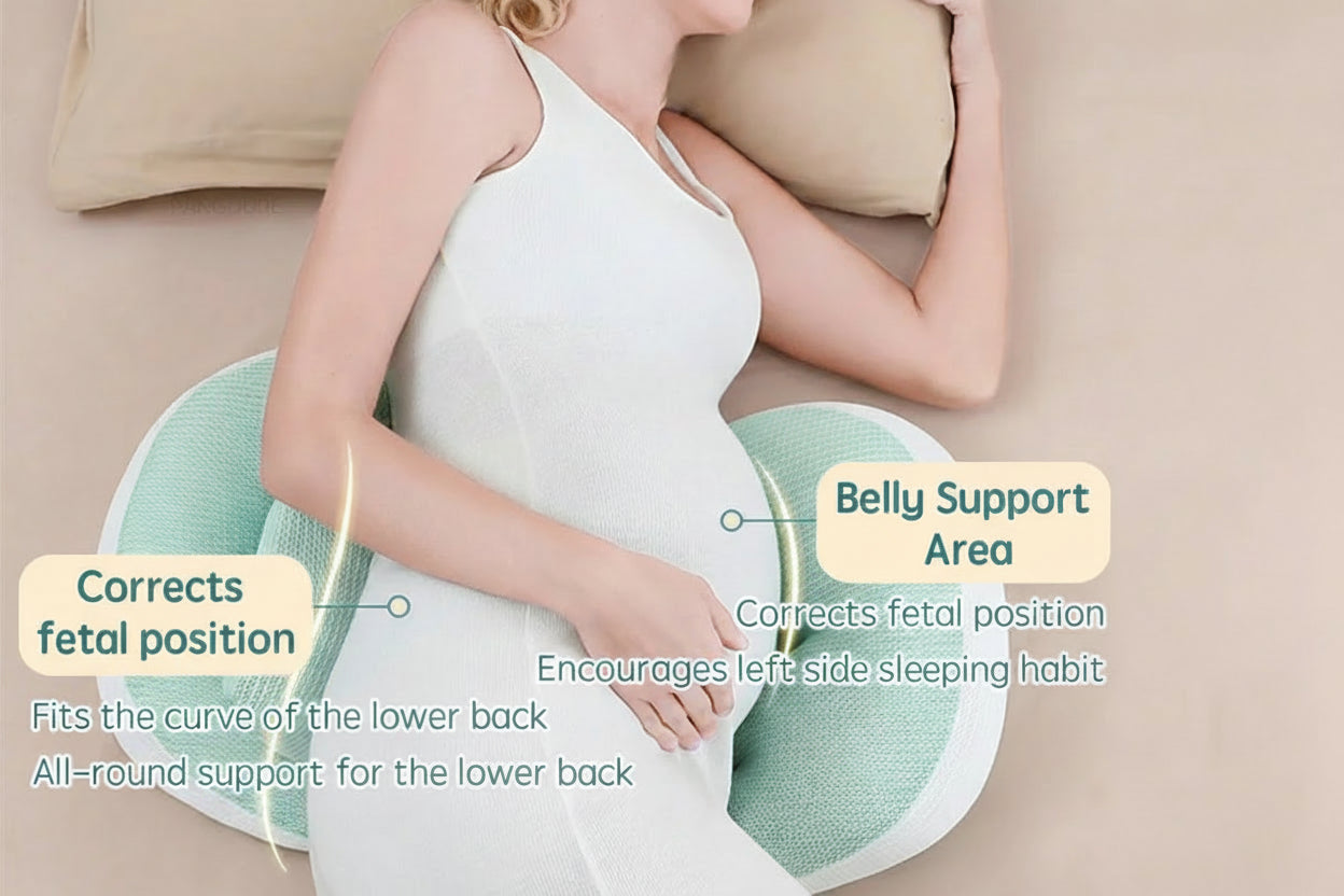 Pregnancy Pillow with 1Pc Free an Auxiliary Pillow Cotton Waist Support Pillow for Pregnant Women Sleeping Body Pillow