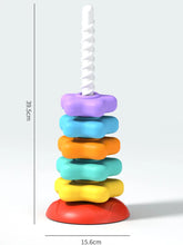 Load image into Gallery viewer, Motor Skill development Rotating Rainbow Tower Puzzle 