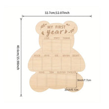 Load image into Gallery viewer, First Year Wooden Bear Milestone Tracker
