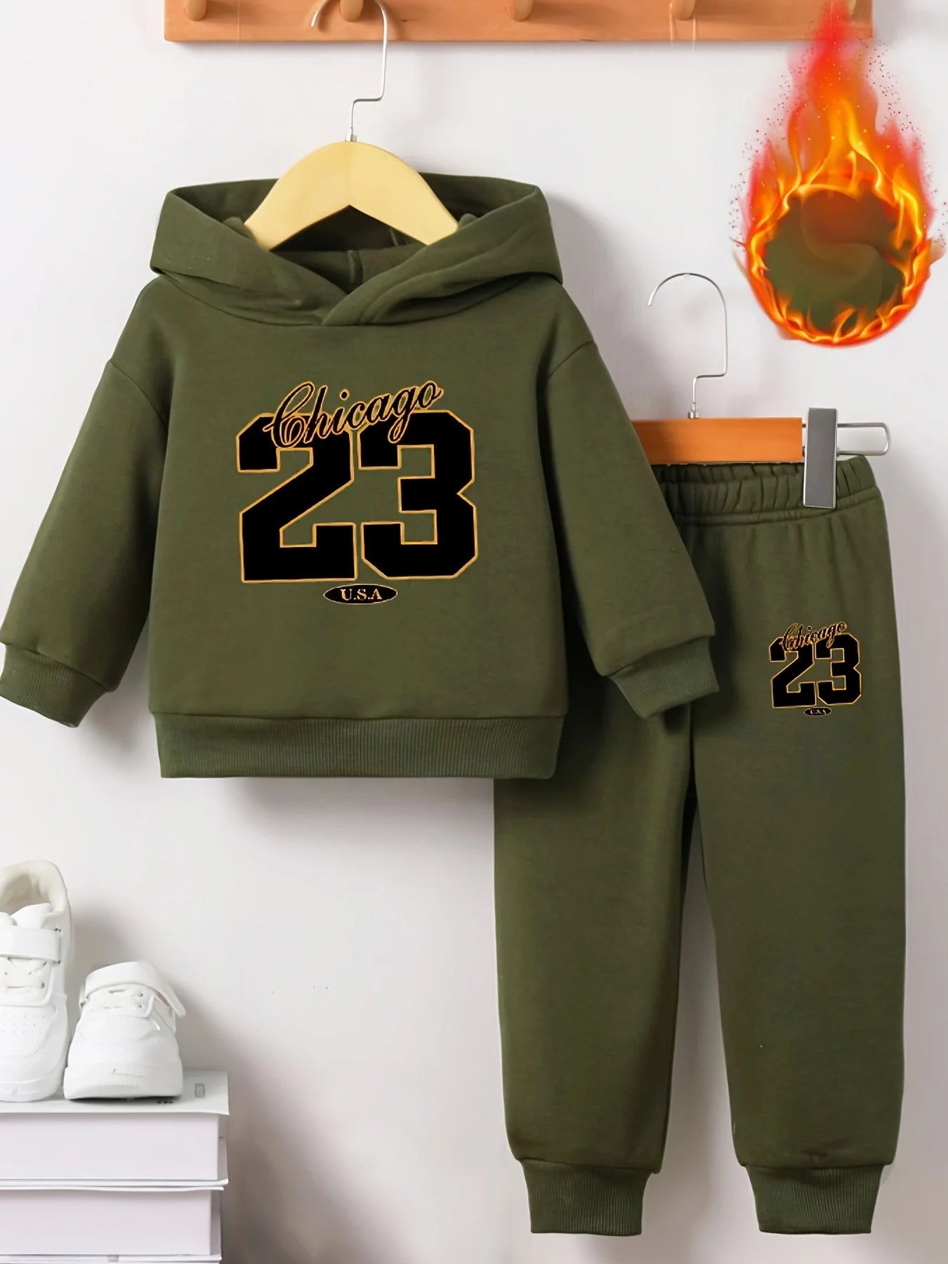 Baby Boy Long Sleeved Hooded Set