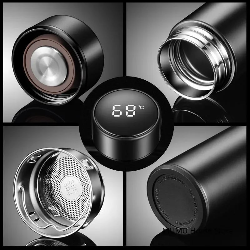 500ML Intelligent Cold and Heat Thermos Temperature Bottle