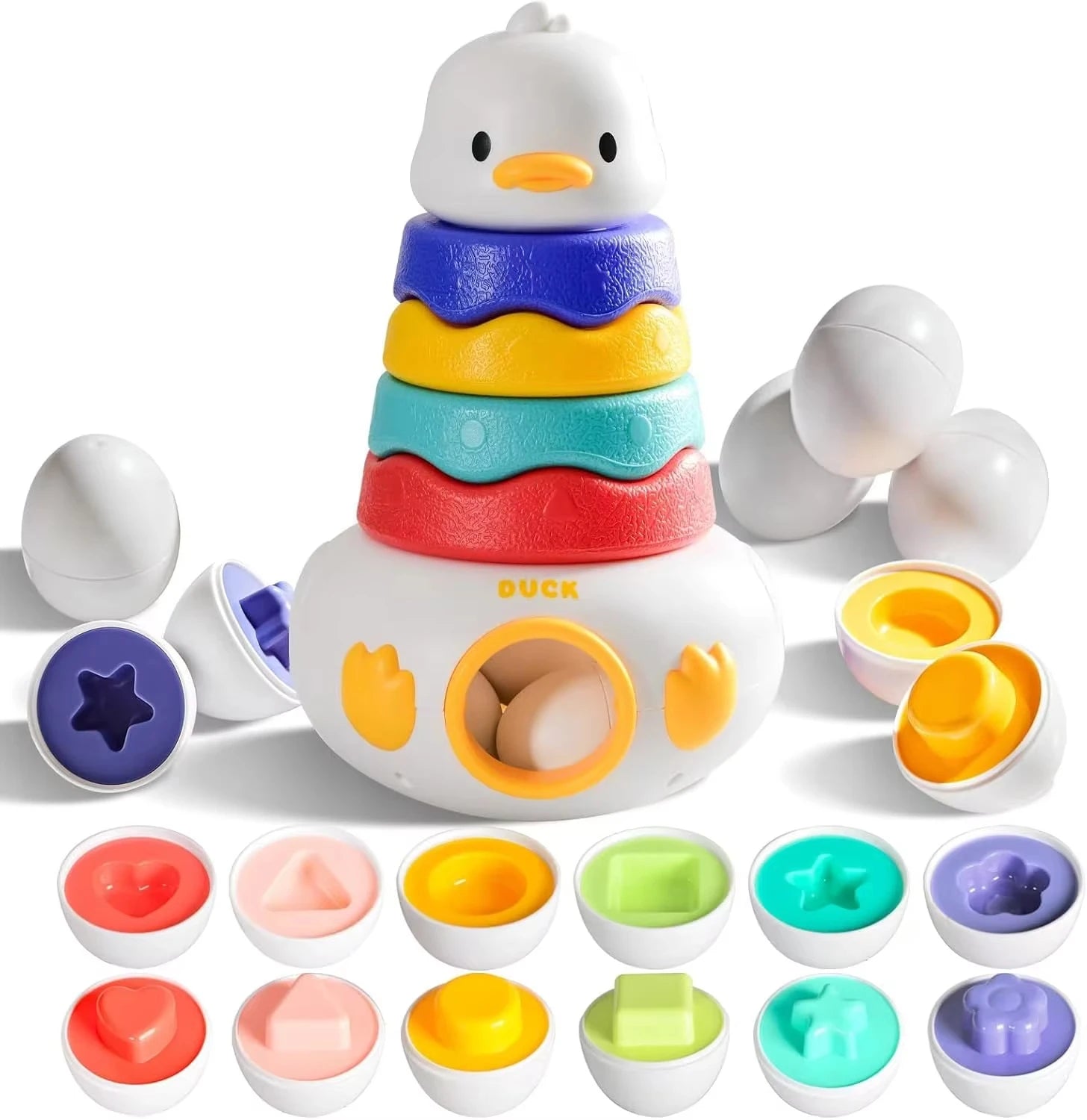 Motor Skill development Rotating Rainbow Tower Puzzle 