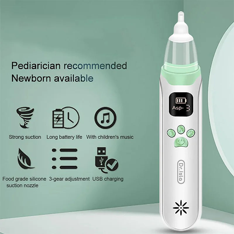 MAMIJOY Baby Nose Cleaner Silicone Adjustable Suction Electric Child Nasal Aspirator Safety Convenient Low Noise U90