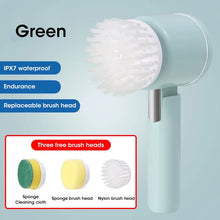 Load image into Gallery viewer, Electric Spin Scrubber, Bathroom Cordless Cleaning Brush Power Scrubber with 5 Replaceable Brush Heads, Electric Cleaning Brush