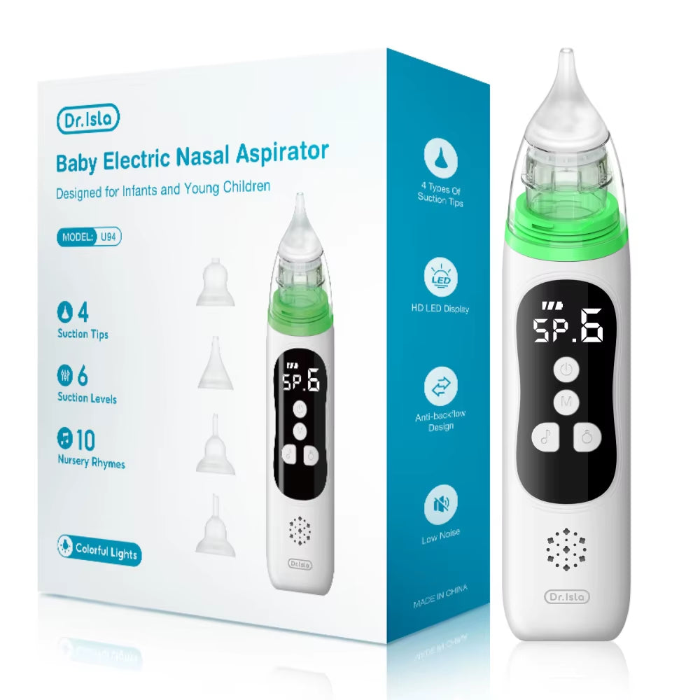 MAMIJOY Baby Nose Cleaner Silicone Adjustable Suction Electric Child Nasal Aspirator Safety Convenient Low Noise U90