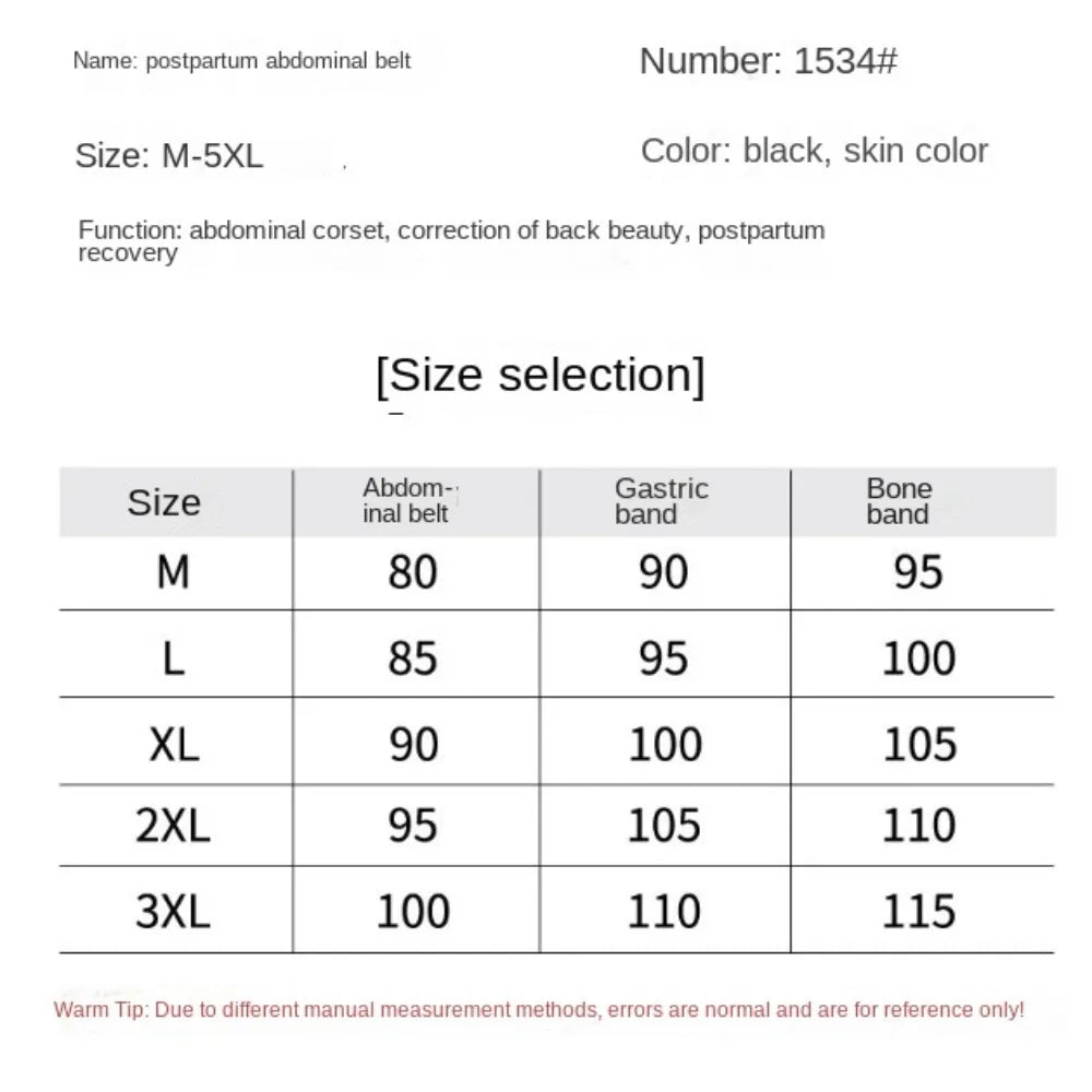 3Pcs Breathable Postpartum Belly Belt 