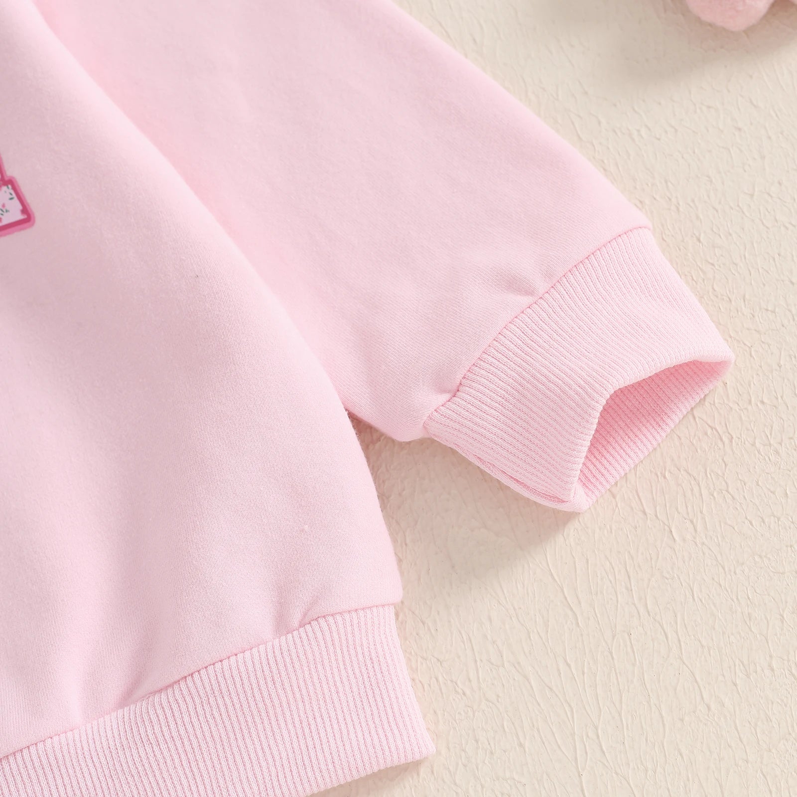 Autumn Family Matching Kids Girls Sweatshirt Long Sleeve Letter Bow Print Pullover Mom Pink Fall Clothes