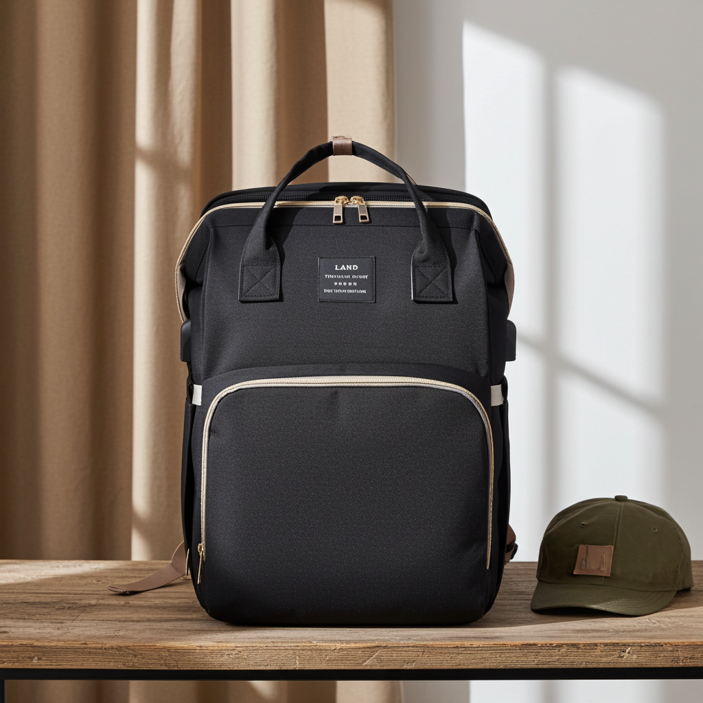 Load video: 3 in 1 Multifunctional Mom Backpack + Organizer